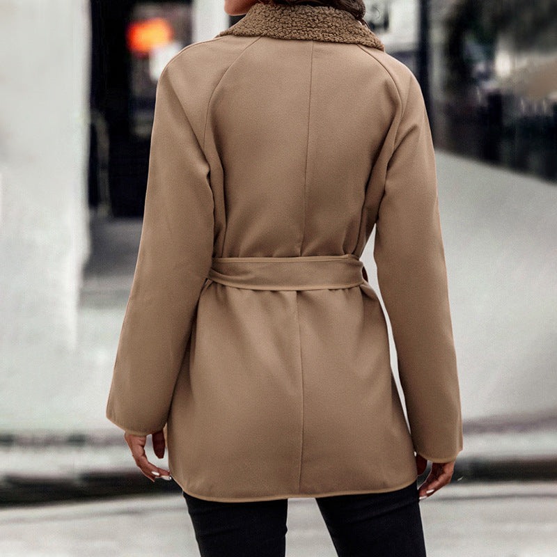 Women's Reversible Brown Wool Coat